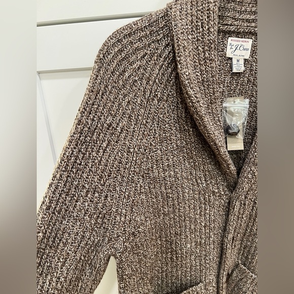 J.CREW MEN’S RUGGED MERINO WOOL-BLEND CARDIGAN SWEATER, SIZE M, NWT. - Picture 5 of 12